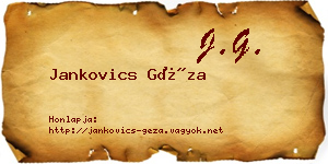 Jankovics Géza névjegykártya